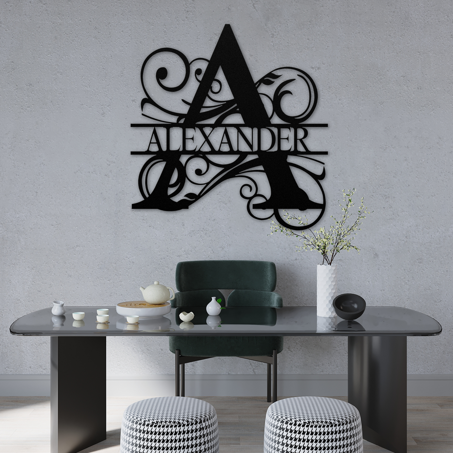 Split Letter Monogram